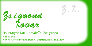 zsigmond kovar business card
